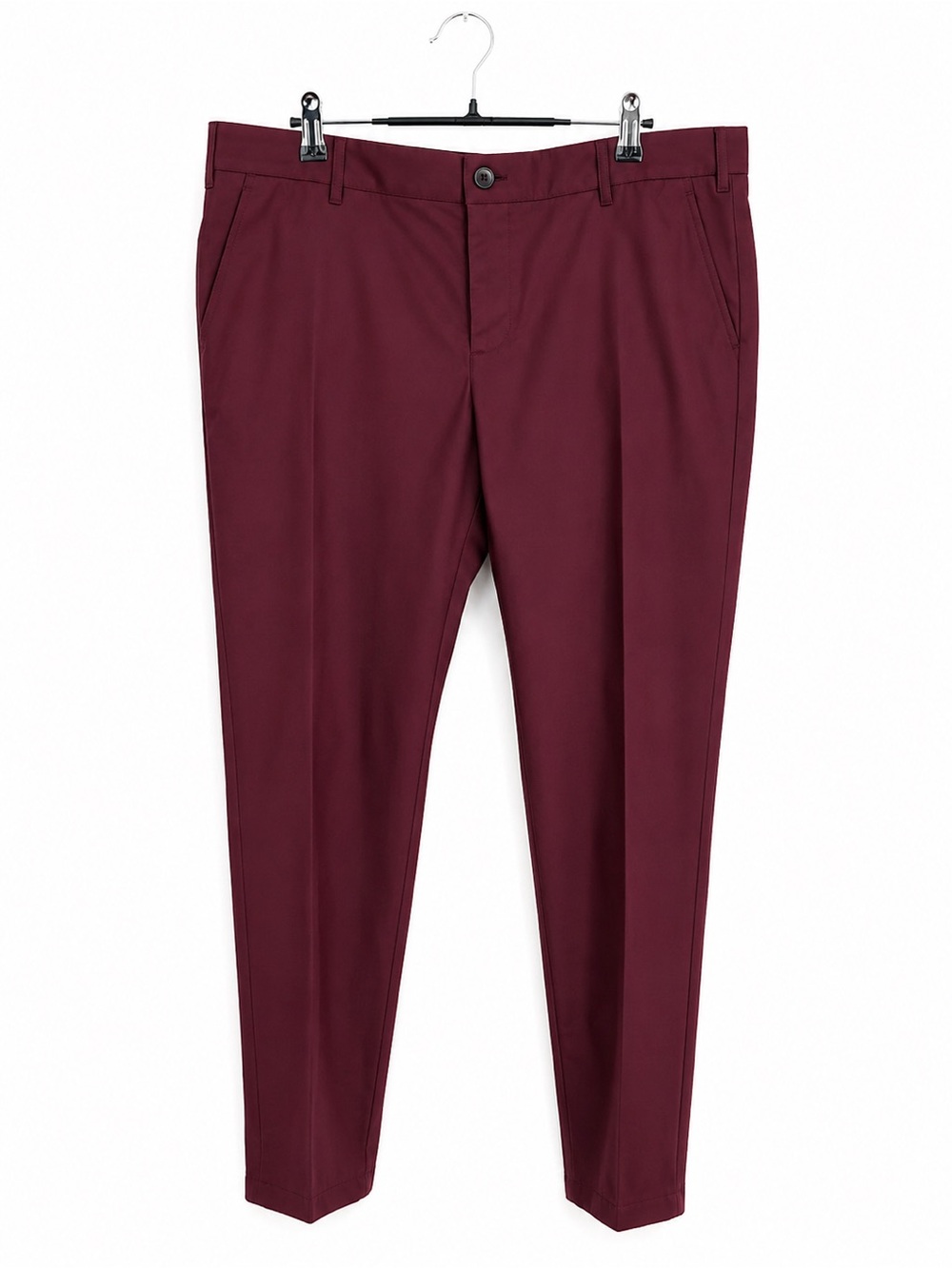 Men's Burgundy Dress Pants - Classic Tailored Fit